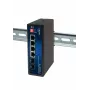 ALLNET ALL-SGI8104v3 industriële unmanaged layer 2-switch, 6 poorten GbE, 4x GbE RJ45, 2x SFP, ventilatorloos, IP40