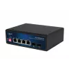 ALLNET ALL-SGI8104v3 industriële unmanaged layer 2-switch, 6 poorten GbE, 4x GbE RJ45, 2x SFP, ventilatorloos, IP40