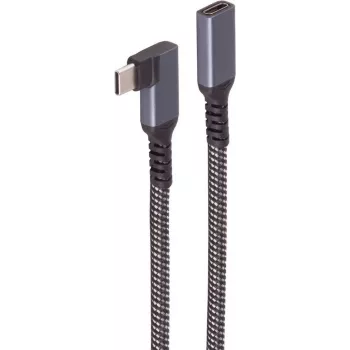 ShiverPeaks BS14-74013 USB-C-naar-USB-C 3.2 Gen 2-kabel, 0,5 m, zwart/wit
