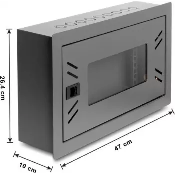 Delock 12 inch netwerkkast met afneembare frontklep, 4U, zwart