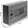 Delock 12 inch netwerkkast met afneembare frontafdekking, 4U, zwart