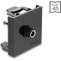 Delock Easy 45 module DC 5,5 x 2,1 mm bus naar DC 5,5 x 2,5 mm stekker adapter zwart