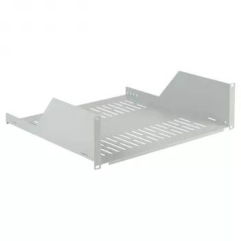 EFB ELEKTRONIK 19 inch 3U vast uittrekframe, 450 mm diep, 36 kg belasting, lichtgrijs RAL 7035