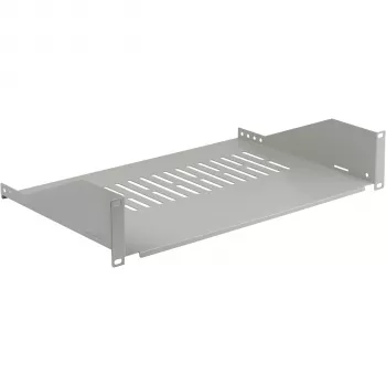 EFB ELEKTRONIK 19 inch 2U vast legbord, 300 mm diepte, 22 kg belasting, lichtgrijs RAL 7035