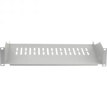 EFB ELEKTRONIK 19 inch 2U vast legbord, 300 mm diepte, 22 kg belasting, lichtgrijs RAL 7035