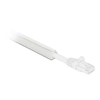 Delock zelfklevende kabelgoot met schuifdeksel 25 x 10 mm, 1 m, 5-pack, wit