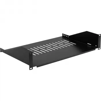 EFB ELEKTRONIK 19 inch 2U vast rack-legbord, 300 mm diep, 22 kg belasting, diepzwart RAL 9005