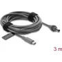 Delock USB Type-C™ naar DC 5,5 x 2,1 mm stroomkabel voor Starlink Mini, 3 m, grijs