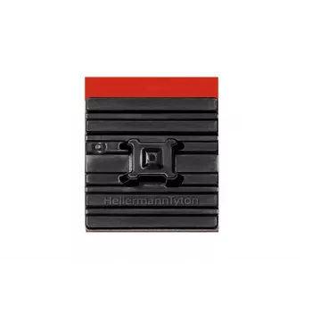 HellermannTyton FMB4APT-A-PA66HS-BK zelfklevende flexibele montagebasis voor kabelbinders, PA66HS, zwart, 10 stuks