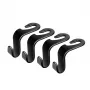 LogiLink auto-zithaken, 4-delige set, zwart, universele hoofdsteunorganizer, 8kg belasting per haak, gereedschapsloze clip-on, ABS-kunststof