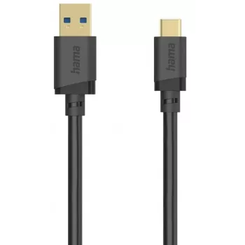 USB-A naar USB-C kabel, 5 Gbit/s, 3 m, zwart