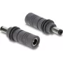 Delock DC 5,5 x 2,1 mm naar DC 5,5 x 2,1 mm adapter, compatibel met Starlink Mini, grijs
