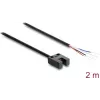 Delock vork-lichtsluis 5 mm sleuf U-type met 4 open kabeleinden PNP licht/donker omschakelbaar 2 m