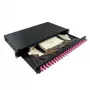 LogiLink 19 inch 1U 24-poorts LC duplex OM4 multimode splicebox patchpanel, zwart