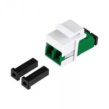 EFB Keystone-module LC/APC duplex OS2 groen - singlemode glasvezeladapter