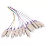 LOGILINK Fiber Pigtail set 12 x SC OM4 2m, kleurig, paarse stekker