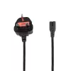 LogiLink netkabel BS 1363 (UK) naar IEC C7, zwart, 1,8 m