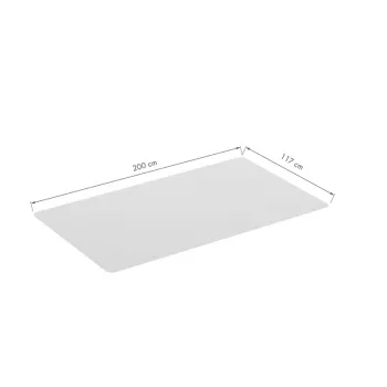 LOGILINK bodembeschermingsmat voor harde vloeren, 117 x 200 cm, ultraweich PVC, transparant, antislip, ftalaatvrij, geschikt voor vloerverwarming