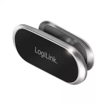 LogiLink magnetische luchtroosterhouder voor in de auto zilver – 360° draaibaar, neodymium greep, universele pasvorm