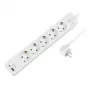 LogiLink LPS280U stekkerdoos, 5 AC-stopcontacten, 2 USB-aansluitingen (USB-A & USB-C), 17W, wit
