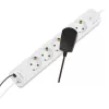 LogiLink LPS280U stekkerdoos, 5 AC-stopcontacten, 2 USB-aansluitingen (USB-A & USB-C), 17W, wit