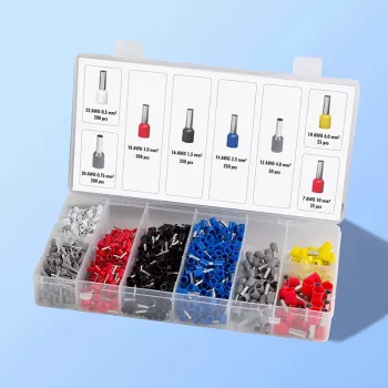 LogiLink adereindhulzen set met 1200 geïsoleerde adereindhulzen 0,5 - 10 mm²