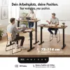 LOGILINK EO0057 elektrisch zit-sta bureau, 120x60 cm, enkele motor, bruin tafelblad, 70 kg belasting