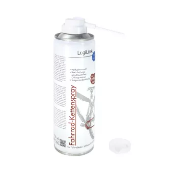 LogiLink RP0024 kettingonderhoudsspray voor fietsen met PTFE en MoS2, 300 ml
