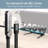 LogiLink USB 2.0 Type-C kabel C/M naar C/M 480 Mbps 240W plat zwart 1,5m
