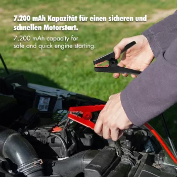 LogiLink PA0358 4-in-1 auto-startaccu powerbank met luchtcompressor, 7200 mAh, 200A startstroom, LED-zaklamp