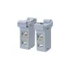 LogiLink DIN-rail montageadapter met 2 Cat.6A afgeschermde inline-koppelingen, 10G, PoE++ (MP0079)