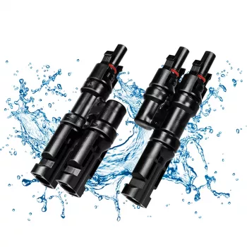 LogiLink solar Y-connector set, 2 stuks, MC4-compatibel, stekker & bus, PVC, zwart