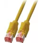 EFB Elektronik K8708GE.050 Cat.6A S/FTP LSZH patchkabel, Daetwyler 7702 TM21, 0,5 m, geel