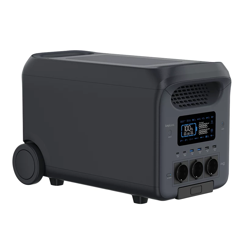 LOGILINK draagbaar powerstation PPS3000, 3000W LiFePO4, 2560Wh, Tuya Smart, UPS