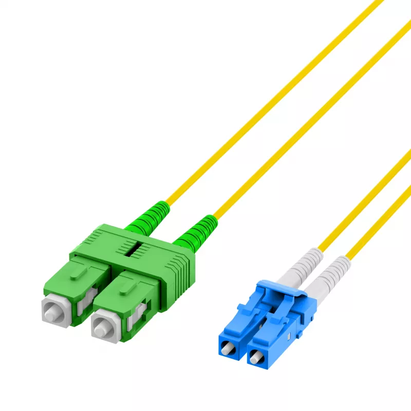 EFB Elektronik duplex-jumper LC-SC/APC 9/125µm OS2 LSZH geel 2,0mm 40m