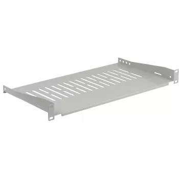 EFB ELEKTRONIK 19 inch 1U vast schap, 250 mm diep, 10 kg belasting, lichtgrijs RAL 7035