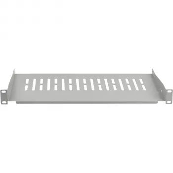 EFB ELEKTRONIK 19 inch 1U vast schap, 250 mm diep, 10 kg belasting, lichtgrijs RAL 7035