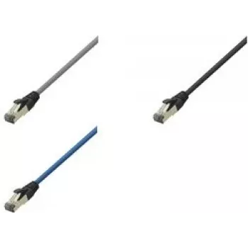 LogiLink Cat 8.1 S/FTP patchkabel, RJ-45 stekker naar RJ-45 stekker, 3 m, 40 Gbps, 2000 MHz, halogeenvrij, lichtgrijs RAL 7035