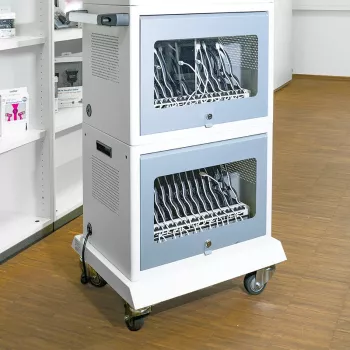 LogiLink SCS0150 rolwagenbasis voor multi-laadstations en -kasten, metaal, grijs