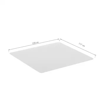 LogiLink EO0086 Bodembeschermingsmat, 117 x 120 cm, extra zacht, transparant, antislip, voor harde vloeren