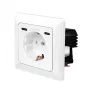 LogiLink wandcontactdoos met 1 Schuko-stopcontact en 2-poorts USB-C-oplader, 25W PD, wit