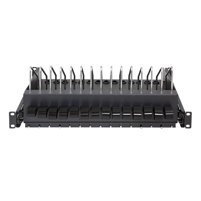 LogiLink SF100B 19 inch 1U uitschuifbaar rek voor notebooks, tablets en smartphones, zwart