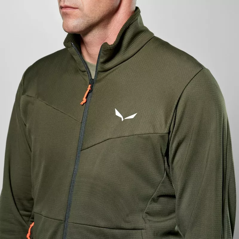 Salewa Puez Cammino PL fleecejas zonder capuchon heren Dark Olive