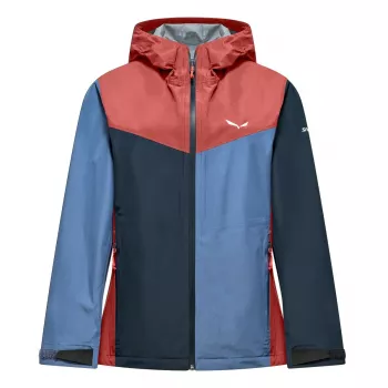 Salewa Puez Aqua 4 PTX 2.5L dames hardshell-jas - Etruscan Red/Multi - maat S