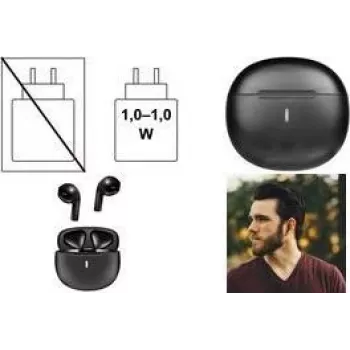 LogiLink Bluetooth TWS-oordopjes, IPX4 waterbestendig, touchbediening, USB-C-oplaadcase, zwart