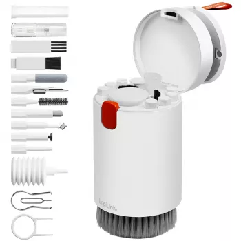 LogiLink 20-in-1 multifunctionele reinigingsset voor elektronica, camera's, laptops, smartphones, tablets, toetsenborden en optiek