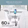 LogiLink USB-autolader, 3 poorten incl. intrekbare USB-C-kabel, 60W, PD, QC, zwart