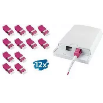 LogiLink LC duplex OM4 flensloze glasvezel-koppelingsset, violet, 2x LC duplex, SC-simplex-uitsparing