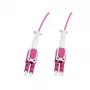 LogiLink Uniboot Push-Pull LC-LC OM4 multimode glasvezel-patchkabel, 1,0 m, LSZH, Heather Violet