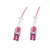 LogiLink Uniboot Push-Pull LC-LC OM4 multimode glasvezel-patchkabel, 1,0 m, LSZH, Heather Violet